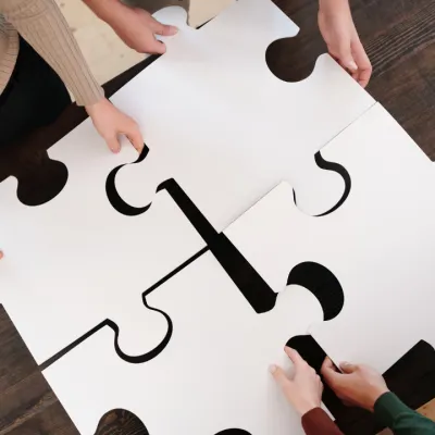puzzel arbetet