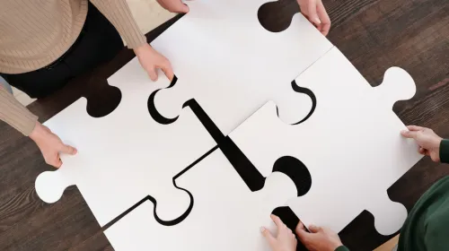 puzzel arbetet